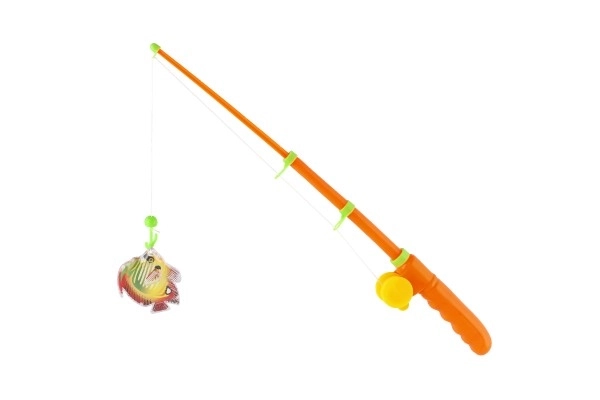 Gra ryby/rybak magnetyczna plastik 5szt.+wędka plastik 39cm 2 kolory na karcie