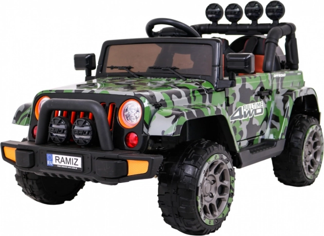 Dziecięcy elektryczny samochód terenowy Full Time 4WD z napędem 4x4, zdalnym sterowaniem i oświetleniem LED – Moro
