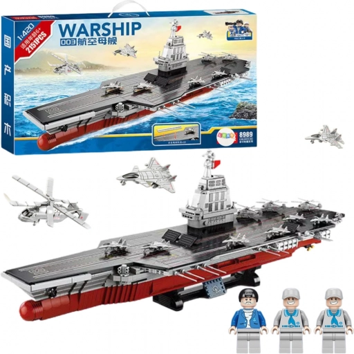 Konstrukcyjny zestaw budowlany lotniskowiec wojenny WARSHIP 003 1:420, 2151 elementów