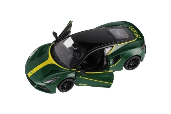 Auto Kinsmart Lotus Emira 1:38 metal/plast 12,5cm 3 kolory na napęd wsteczny 12szt w pudełku