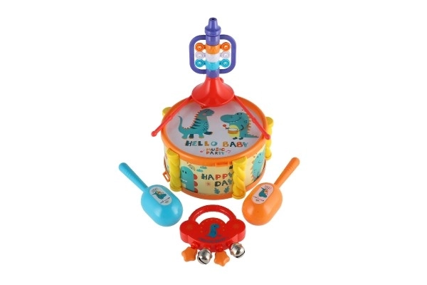 Instrumenty muzyczne/zestaw plast. 5 szt. w pudełku, 2 kolory w woreczku 27,5x28 cm 3m+