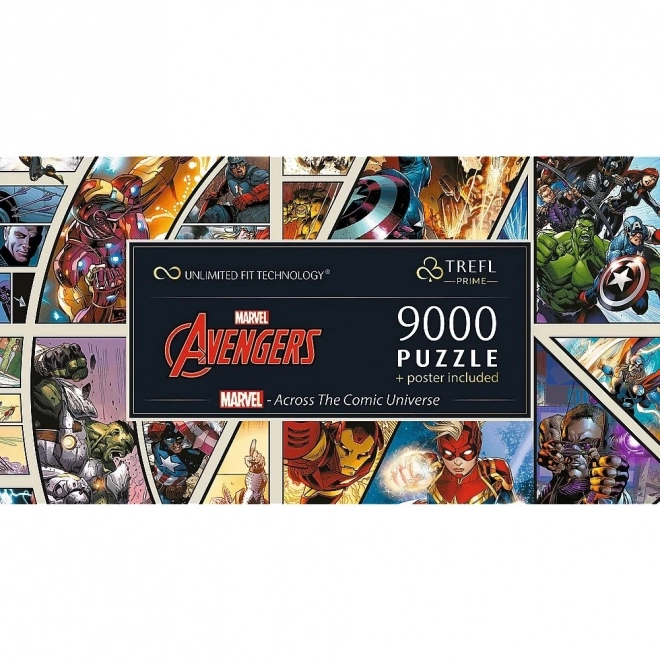 Puzzle 9000 elementów Marvel Przez Wszechświat Komiksowy