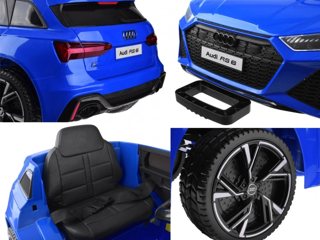 Elektryczne autko Audi RS 6 dla dzieci – czarna