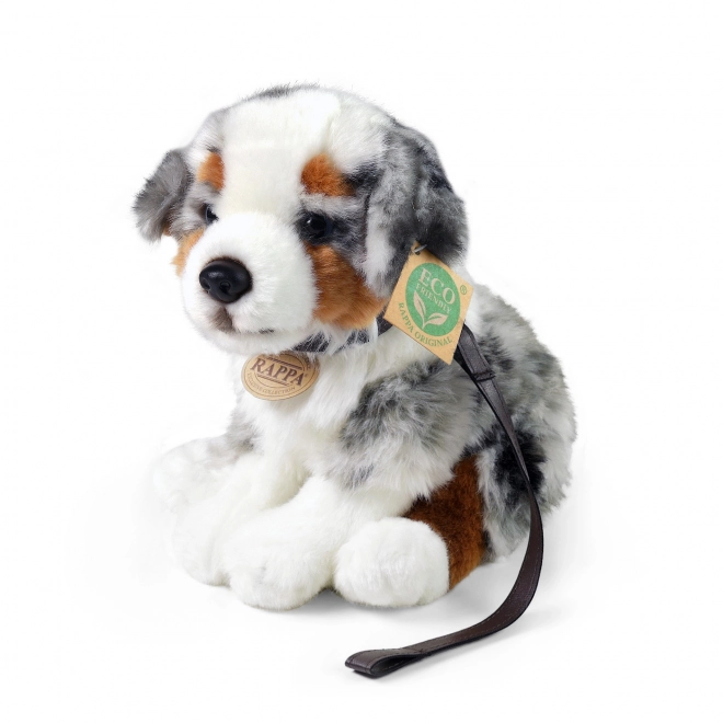 Pies maskot Australijski owczarek przyjazny dla środowiska siedzący 27 cm