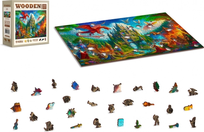 Drewniana układanka Fantasy Zamek 1010 elementów