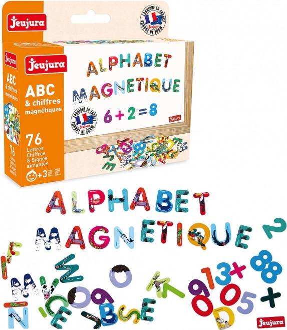 Jeujura kolorowe magnetyczne literki – 76 szt.