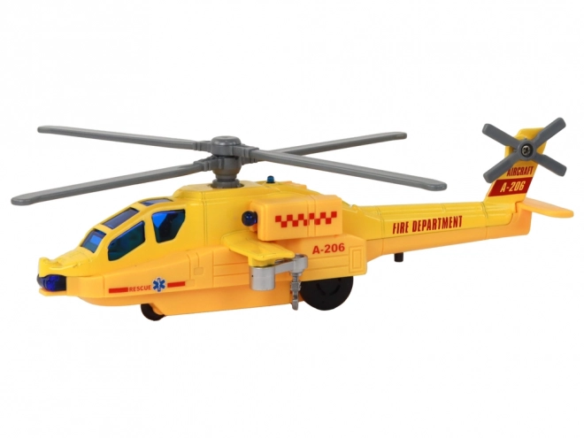 Helikopter ratunkowy z aluminium zasilany mixem dźwięków i świateł