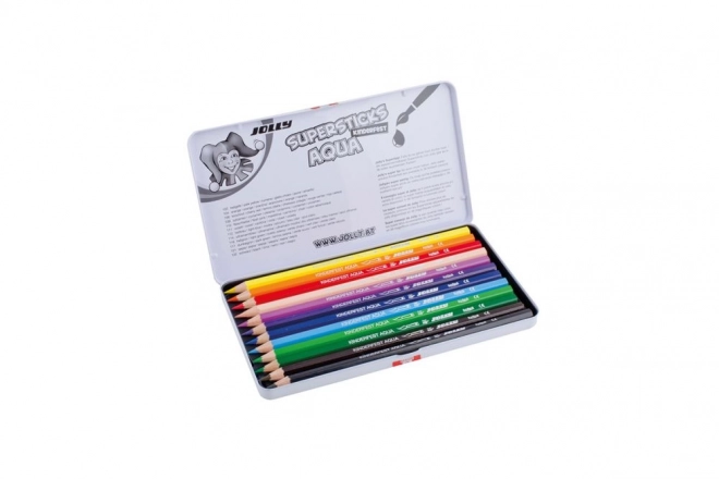 Pastele Supersticks Aqua 12 kolorów w metalowym pudełku