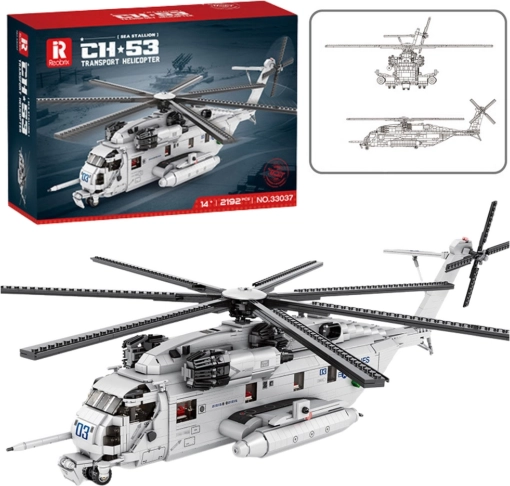 Klocki konstrukcyjne śmigłowiec transportowy CH-53 – 2192 elementy
