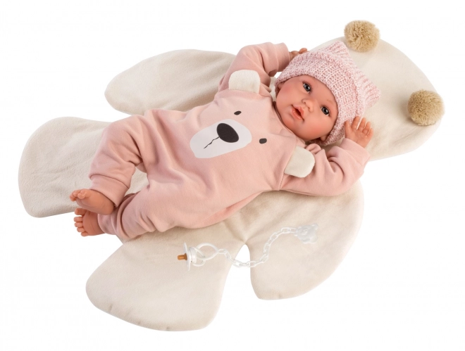 Llorens 63644 NOWORODEK - realistyczna lalka niemowlak z dźwiękami i miękkim materiałowym ciałem - 36 cm