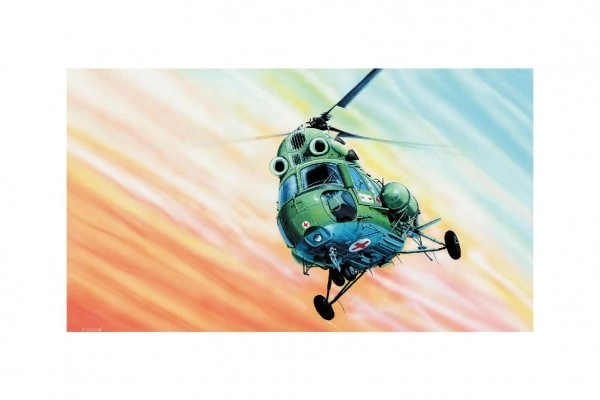 Model Kliklak Wiertnik Mil Mi-2 27,6x30cm w pudełku 34x19,5x5,5cm