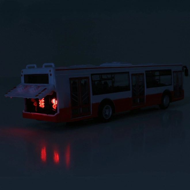Autobus, który ogłasza przystanki po czesku 28 cm