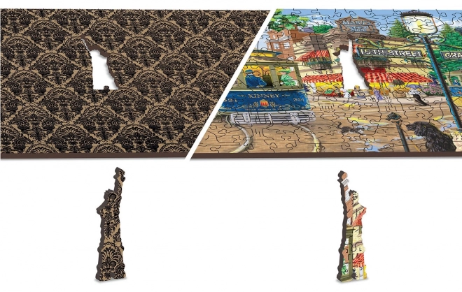 Drewniane puzzle wiktoriańska ulica 2w1
