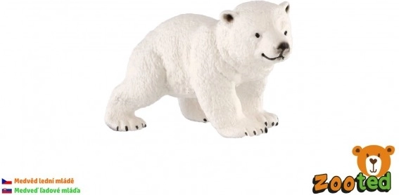 Plastowa figurka młodego niedźwiedzia polarnego 6 cm