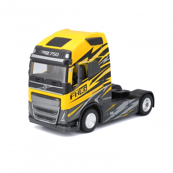 Ciężarówka Bburago Volvo FH16 Globetrotter 750 XXL w żółtym kolorze