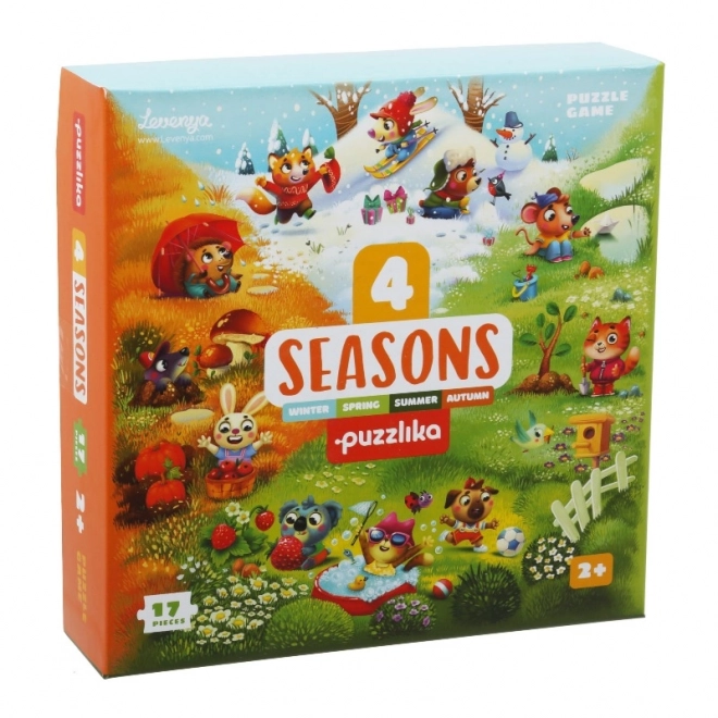 Puzzlika Cztery pory roku edukacyjne puzzle dla dzieci