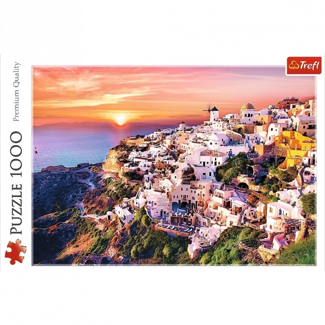 Puzzle Santorini Zachód Słońca 1000 Elementów