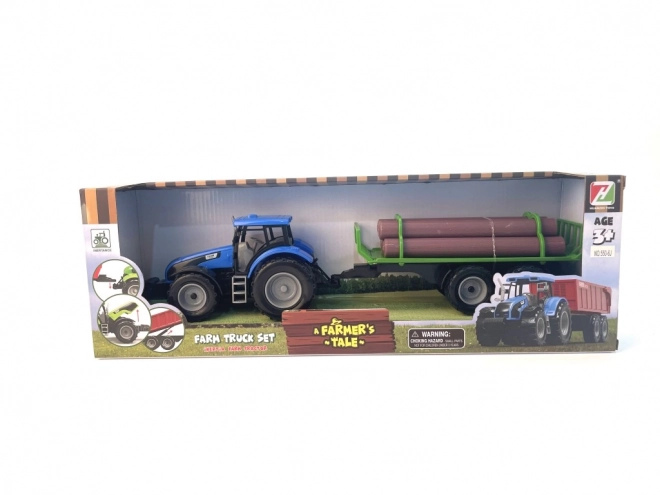 Zabawka Traktor z Przyczepą na Kłody dla Dzieci