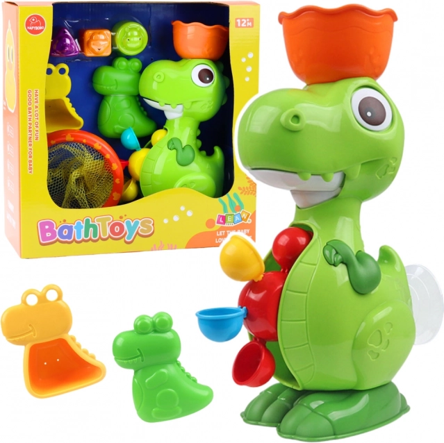Zestaw zabawek kąpielowych Dino z młynkiem