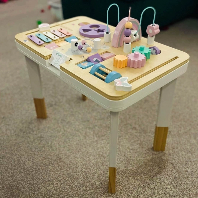 Interaktywny stół montessori Lulilo różowy