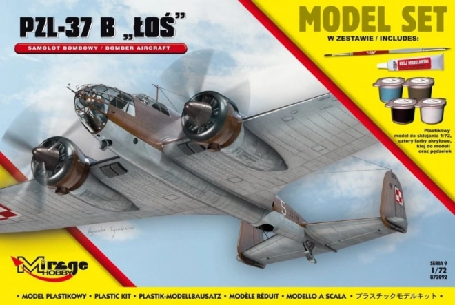 Model samolotu PZL‑37B Łoś 1:72 – plastikowy zestaw do sklejania