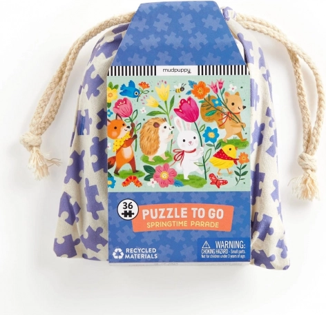 Puzzle Wiosenna parada w materiałowym woreczku od Mudpuppy
