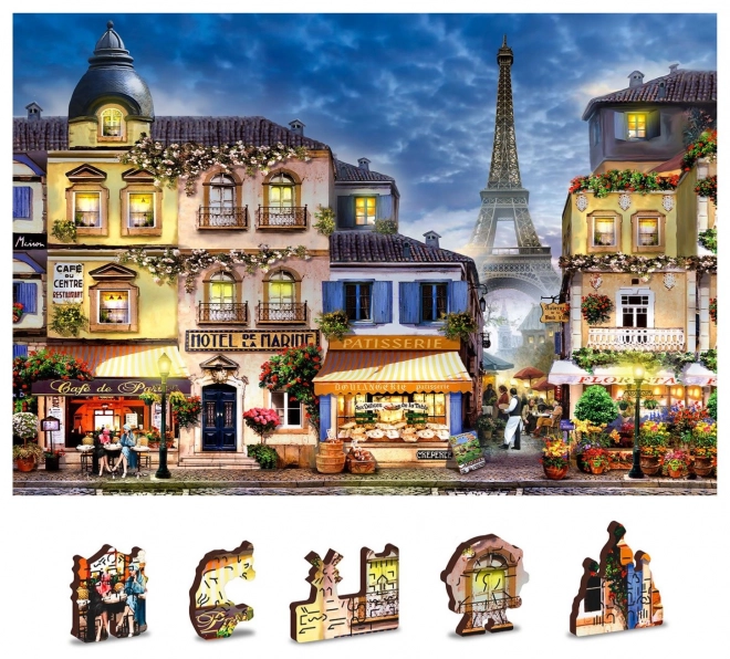 Drewniane puzzle Śniadanie w Paryżu 2w1