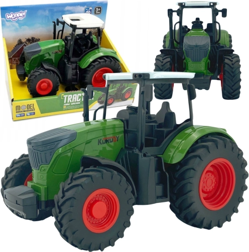 WOOPIE zielony traktor z gumowymi kołami