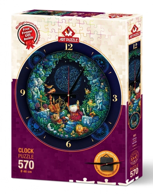 ART PUZZLE Puzzle zegar astrologia 570 elementów (z ramą)