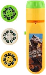 Projekcja dinozaurów na ścianę i sufit