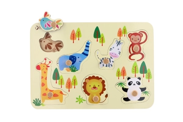 Drewniana układanka - zoo