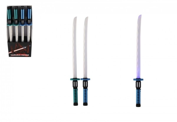 Świecący plastikowy miecz samurajski 73 cm