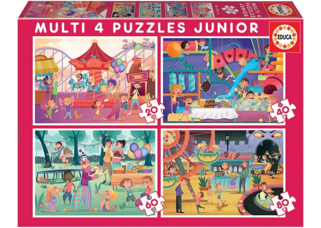 Educa puzzle park rozrywki i dziecięca impreza 4w1