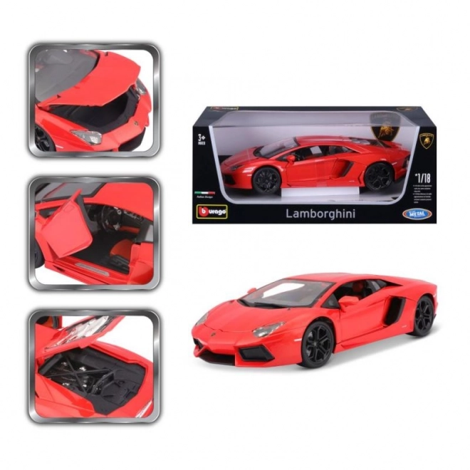 Bburago Lamborghini Aventador 1:18 pomarańczowy 18-11033