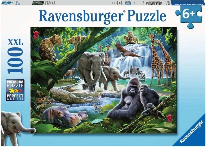 Puzzle Zwierzęta z dżungli XXL 100 elementów