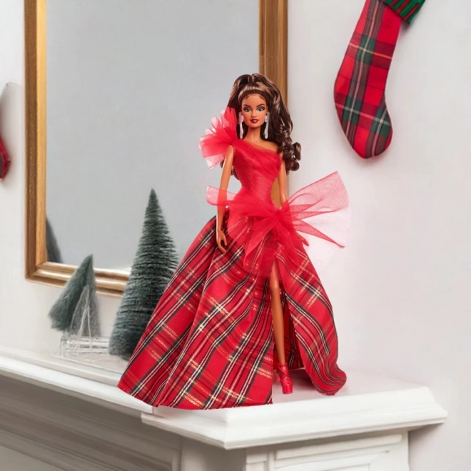 Brunetka Barbie na Święta