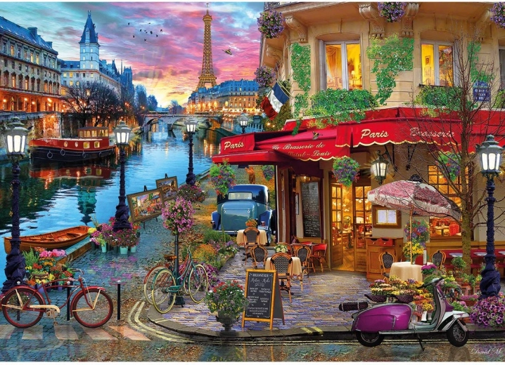 Puzzle Zachód słońca nad Sekwaną XL 500 elementów