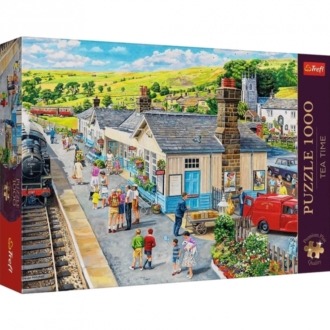 TREFL Puzzle Premium Plus Tea Time: Stacja kolejowa 1000 elementów