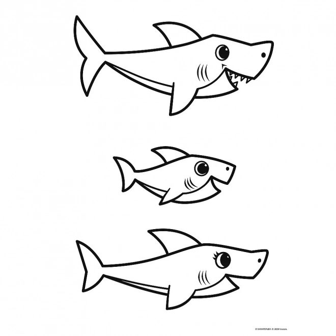 Baby MAXI 2x10 elementów puzzle Dzień Szczęśliwego Rekina, Baby Shark