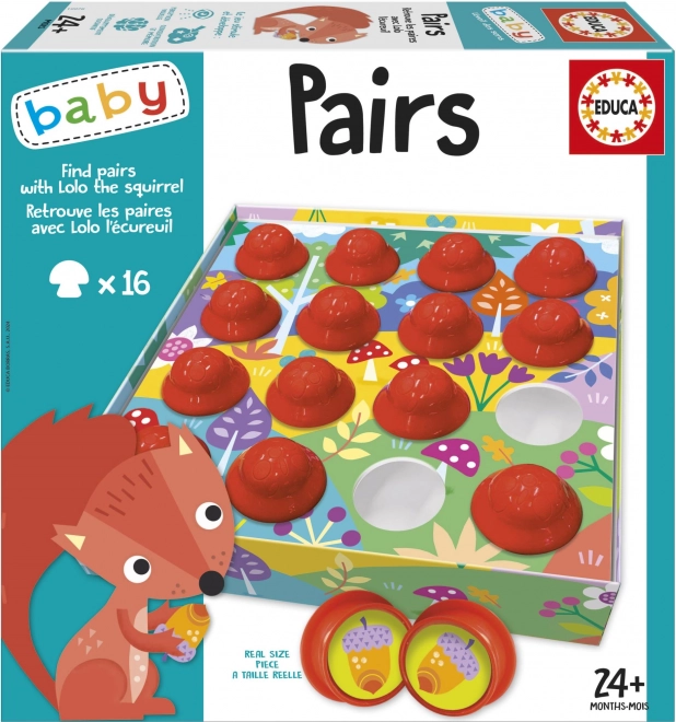 EDUCA Baby Znajdź pary z wiewiórką Lolo