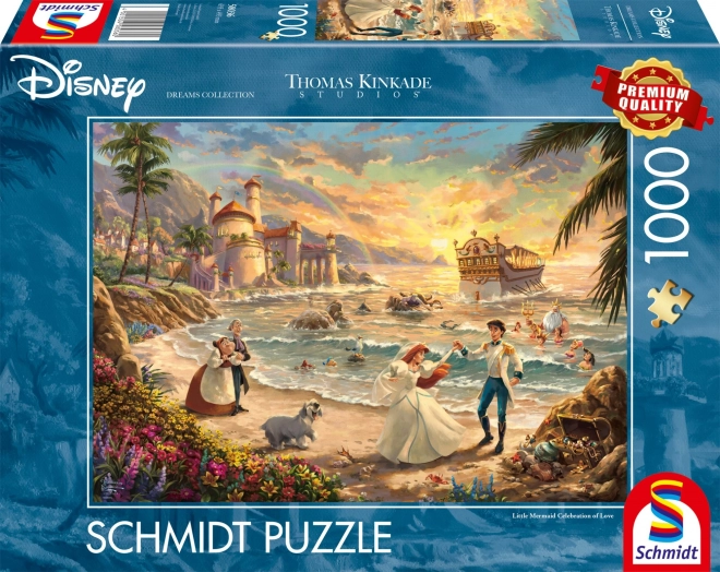 Puzzle Disney: Mała syrenka - Uroczystość miłości 1000 elementów