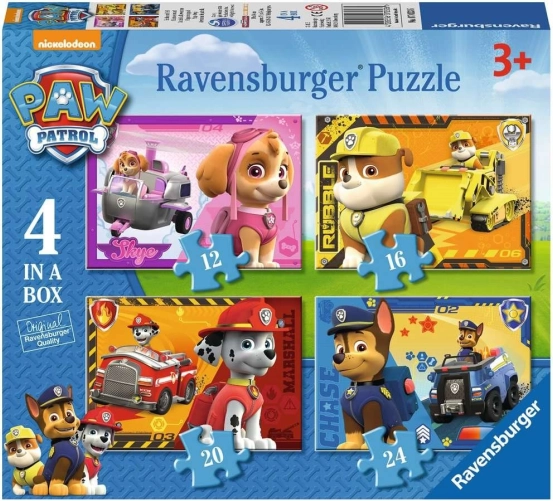 Ravensburger puzzle Psi Patrol 4 w pudełku