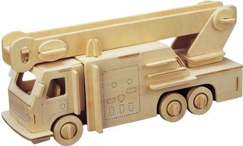 Drewniana układanka 3D wóz strażacki WOODCRAFT