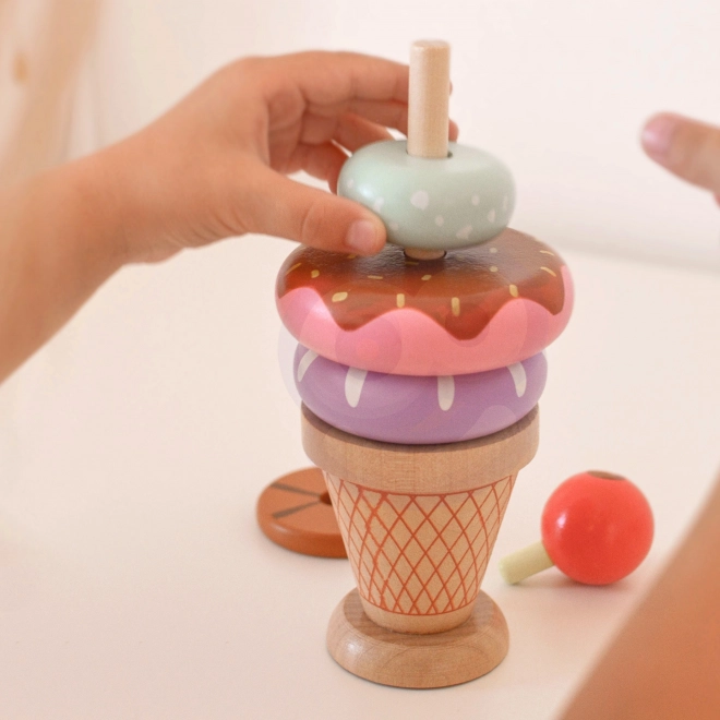 Lody drewniane Woopie Green montessori cukiernia
