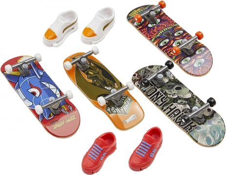Zestaw fingerboardów HOT WHEELS Skate z butkami – multipack