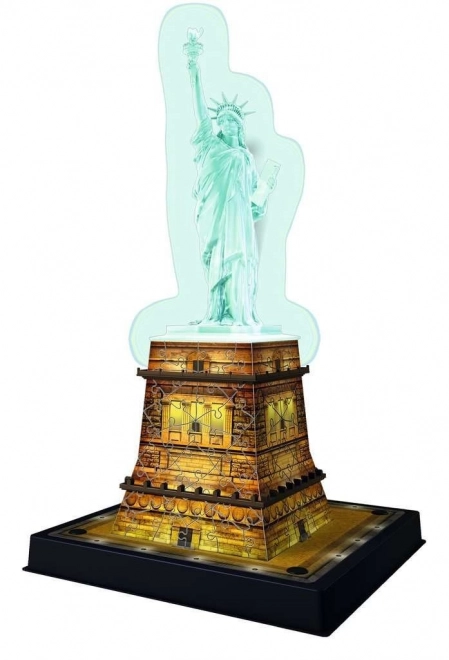 Świecąca 3D układanka Statua Wolności Nocna edycja 108 elementów