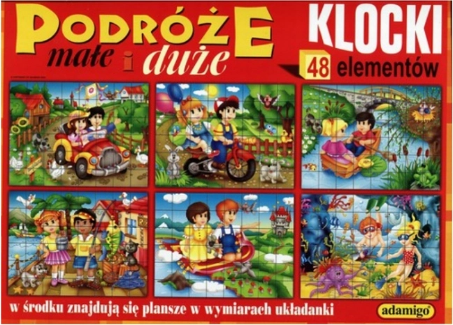 Obrazkowe klocki Podróż we dwoje – 48 kostek