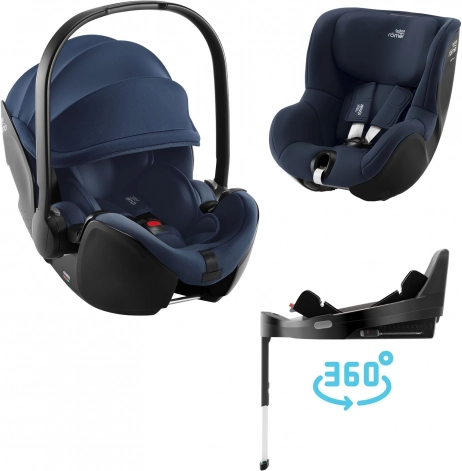 Zestaw fotelików Britax Römer: Baby-Safe Pro + Vario Base 5Z + Dualfix 5Z, Night Blue