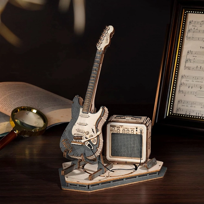 RoboTime drewniane 3D puzzle - Elektryczna gitara