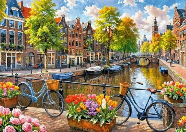 Puzzle Amsterdamskie Tulipany 1000 Elementów
